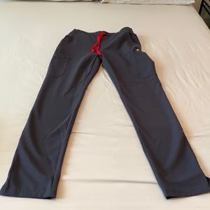 Gray cargo scrub pant